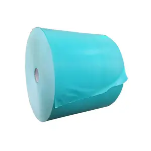 Film PE cetak hijau Solid laminasi kertas lembut dan nyaman untuk alas toilet sekali pakai