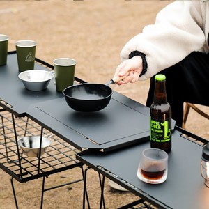 Étagères portables en acier allié robuste, meubles d'extérieur, ensemble de table et de chaises de pique-nique pour le camping et la cuisine, étagères de rangement - Product Image 4