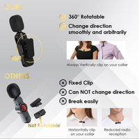 Type C Lightning 3.5mm Micro d'enregistrement professionnel sans fil iPhone iPad Android Microphone à revers pour la diffusion en direct Plug Play