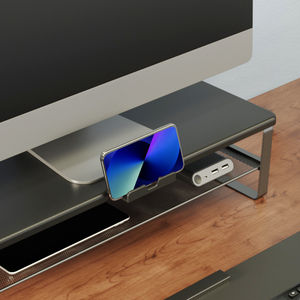 Nuevo soporte de Monitor de escritorio para ordenador portátil resistente de estilo Industrial de madera, soporte de Monitor de estudio de malla de hierro Doble - Product Image 3