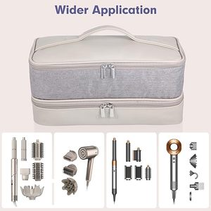 Borsa per asciugatrice alla moda Kit di strumenti per parrucchieri con cerniera per asciugacapelli scatola da viaggio borsa arricciacapelli elegante borsa per il trucco per capelli - Product Image 6