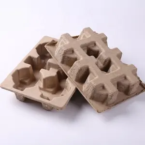 Biodegradable Paper Packing Inlay Degradable Dry Press Pulp Packaging Recycle Molded Paper Pulp Insert Molded Pulp Tray