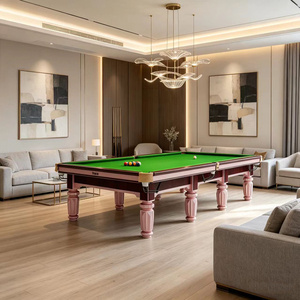 Table de billard et de <span class=keywords><strong>snooker</strong></span> Tengbo 12 pieds, cadre de qualité tournoi, poches en cuir, pour usage domestique et commercial - Product Image 4