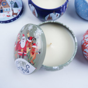 香りのキャンドルギフトセットクリスマスキャンドルナチュラルソイワックス香りのキャンドルブリキキャンディーは家のクリスマスギフトのための香りができます - Product Image 5