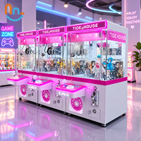 Joy2fun Nouvelle Machine de Jeu à Monnayeur avec Accepteur de Billets, Style Mini Grue à Peluches, pour Cadeaux