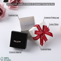 Cajas de Joyería de Cartón Rígido al por Mayor Baratas con Tapa y Base, Embalaje Personalizado, Caja para Pulseras con Logotipo, Grabado y Laminado Mate