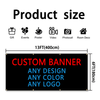 Spanduk Bendera Pintu Garasi Kustom 13x6FT Poliester Berkualitas Tinggi Cetak Digital Untuk Promosi Bisnis, Pengiriman Cepat