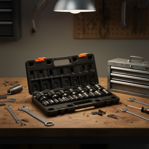 Jeu de douilles à chocs Vevor 19 pièces, entraînement 1/2 pouce, hexagonales SAE standard 6 points, outils de qualité industrielle - Product Image 2