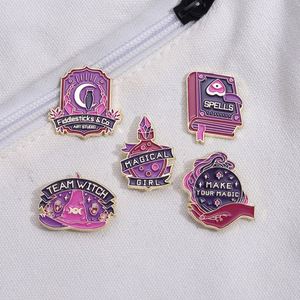 Hot Selling Punk Custom Enamel Halloween Witch Magic Enamel <b>Pins</b> Exquisite Degn <b>Hat</b> <b>Pins</b> - Product Image 5
