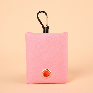 Venta al por mayor de bolsas personalizadas de lona multicolor para caca de perro Cierre de botón portátil dispensador de bolsas de basura para mascotas para actividades al aire libre - Product Image 6