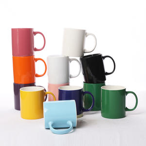 Taza de cerámica de color sólido, taza individual apta para microondas, regalo para café y té - Product Image 2