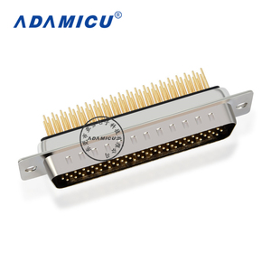 Haute densité 78 broches d sous-interface mâle dip contacts usinés droits matériau en laiton courant nominal 2A pour les connexions de fil - Product Image 4