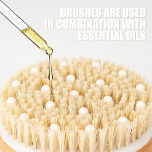 Set Hadiah SPA Perawatan Tubuh Sendiri, Minyak Pijat, Kit Detoksifikasi Kulit, Drainase Limfatik, Pengelupasan Selulit, Sikat Tubuh Kering dengan Minyak Pijat - Product Image 4