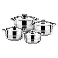 Lot de 10 casseroles en acier inoxydable argenté, ensemble de batterie de cuisine 18-26 cm, faitout avec couvercle et poignée métallique pour cuisine et restaurant