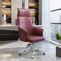 Chaise de bureau moderne et simple, chaise d'ordinateur pour la maison, chaise de direction réglable, pivotante, à roulettes, dossier haut