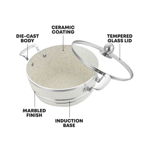 Juego de ollas <span class=keywords><strong>y</strong></span> sartenes de 10 Uds., juegos de utensilios de cocina saludables antiadherentes, juego de cocina de inducción, sartenes de <span class=keywords><strong>piedra</strong></span> de granito - Product Image 5