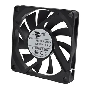 7cm 4inch Power Supply Cooler Hot Air Ventilation 7010 24v Ip68 Waterproof Cooling 7010 70*70*10mm Dc Brushless Fan