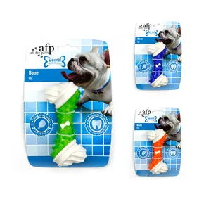 AFP แท่งยางทำความสะอาดฟัน3สีผสมกลิ่นไก่,แท่งทำความสะอาดแปรงสีฟันสำหรับสัตว์เลี้ยงฟันสุนัขยางกัด