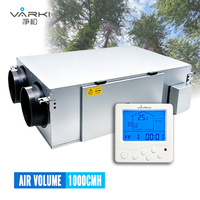 Ventilateur de ventilation bidirectionnel 1000 CMH monté au plafond, double flux d'air, ventilateur de conduit d'extraction, système d'air frais commercial OEM/ODM