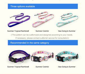 Correa para Perro Mediano Kingspeed, Diseño de Lujo con Tema Marino de Verano, Nailon Resistente con Estampado Floral Colorido, Precio de Fábrica - Product Image 3