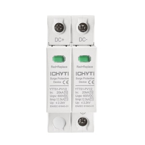 Chyt T1 + T2 loại DC năng lượng mặt trời SPD Surge bảo vệ Bảo vệ thiết bị bảo vệ PV hệ thống điện với 600V 1000V 2P 3P 20ka 40kA 12.5ka - Product Image 2