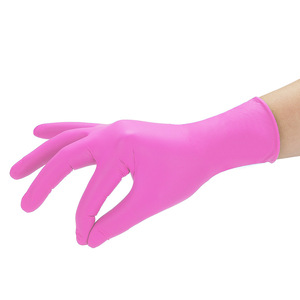 Pink Nitrile <b>Gloves</b> Sml 0.08mm Thick Food Grade High Elasticity Wear Resistant Catering Use - Product Image 5