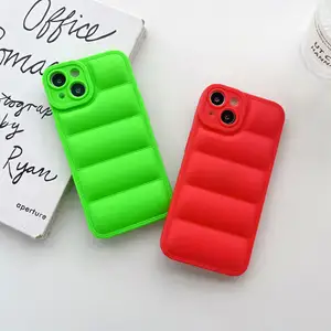 for iPhone wholesale fashion design 3D Cotton Down Jacket North Face Puffer ShockProof tpu Phone Case