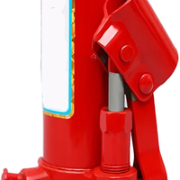 Capacité de 2 tonnes Double Bélier Petit Grand Cric de bouteille hydraulique d'air de soudage VEVOR rouge