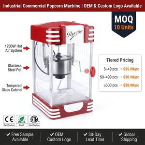 Máquina de Palomitas de Maíz Comercial de 1200W, Máquina Eléctrica de Palomitas de Maíz de Acero Inoxidable para Cine, Hotel, Teatro - Product Image 1