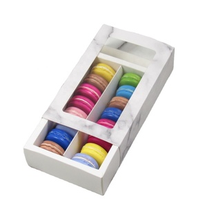 China supplier custom made Griotte design Macarons Packaging Box for displaying 12-16 pcs Baking Truffles Cake
