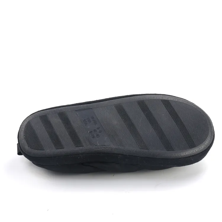 Heren Winter Zachte Gezellige Muilezels Thermisch Kamp Gewatteerd Huis Stof Slippers Waterdicht Warm Fleece Slippers Gewatteerd Nylon