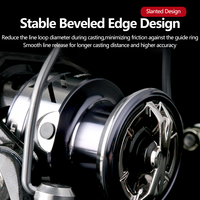 DA SeriesSpinning Reel 3+1BB Zero Clearance 15kg Drag CNC Machined Handle Ambidextrous Soft Grip Metal Ball Knob untuk Memancing di Laut.