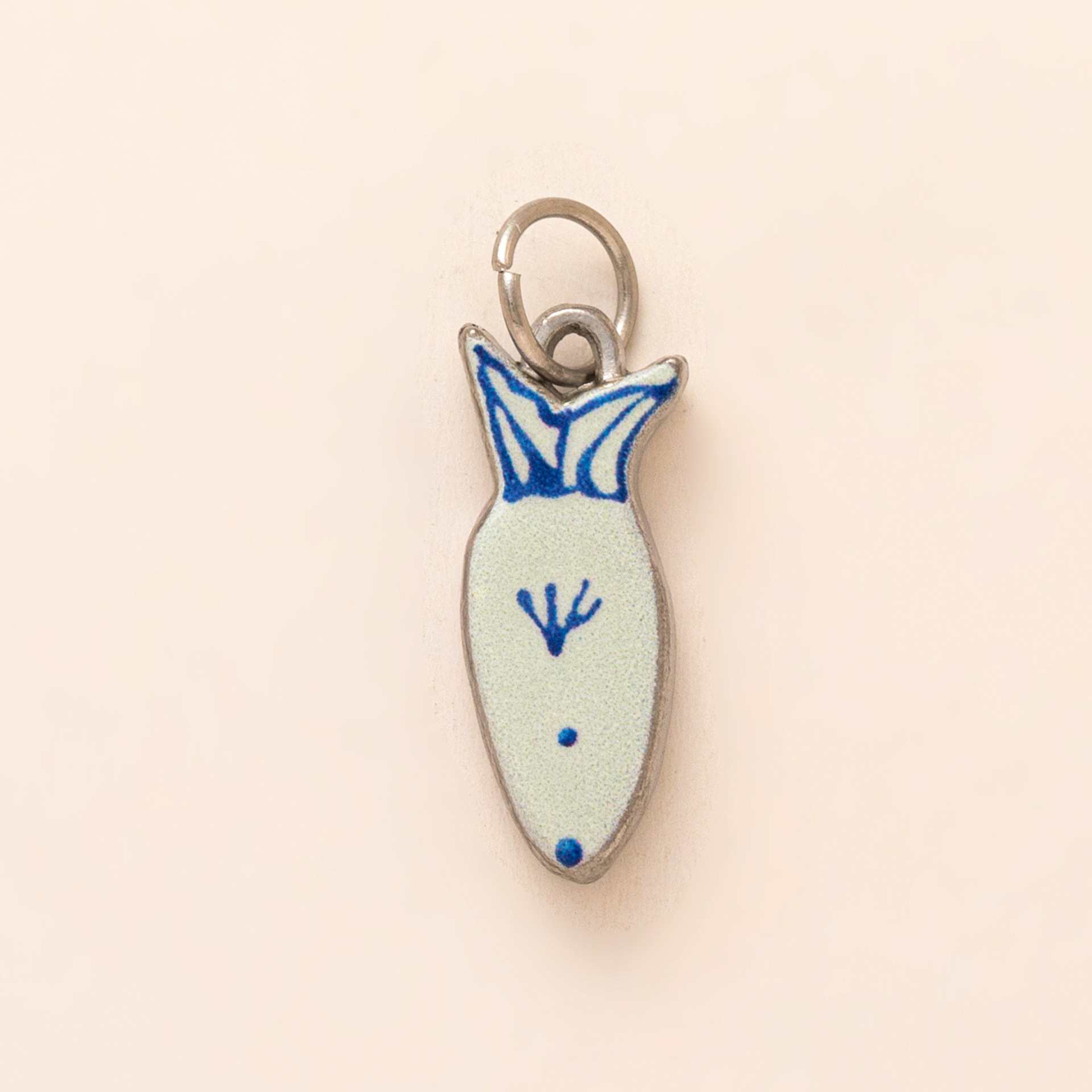 White-headed blue-tailed fish pendant