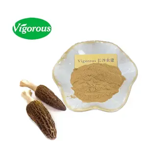 Organic Dried Yellow Morel Powder 30%Polysaccharides Nutritional Morchella esculenta Extract for health