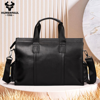 Bolso de Pecho de Cuero Genuino de Gran Capacidad, Hecho a Mano, de Lujo, con Cierre, para Hombre, Bandolera Clásica para Trabajo, Portafolio para Laptop