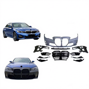Plástico PP 3 S G20 G28 M3 diseño tubos de escape accesorios parachoques de coche bodykit para BMW 3 series G20 G28 encubierto a G80 M3 kit de carrocería - Product Image 1