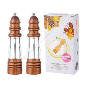 Moulin à sel et à poivre manuel en bois A2760 Lighthouse pour cuisine, outil de cuisson et d'assaisonnement, vente en gros - Product Image 5