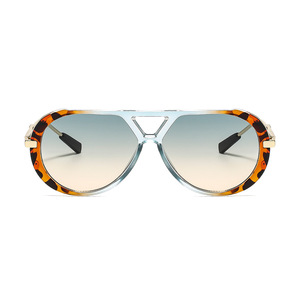 Women Round <b>Sunglasses</b> Full Rim <b>Gradient</b> Lenses UV400 Fashion Decoration Adult - Product Image 1