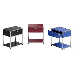 Tủ đầu giường với tủ lưu trữ tủ đầu giường chủ bảng kim loại cho phòng ngủ tùy chọn màu mô-đun mô-đun tự làm bàn cạnh giường ngủ - Product Image 1