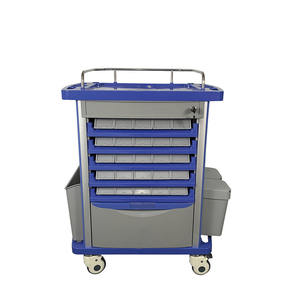 Sanyang SY ABS รถเข็นยาสองด้านทำจากพลาสติก ABS รถเข็นโรงพยาบาลรถเข็นรับน้ำหนักได้330LB - Product Image 1