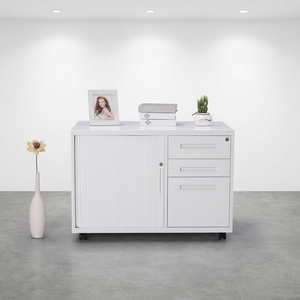 3-Drawer Mobile Storage <b>Unit</b> Waterproof Steel File Cabinet with Rollers File Folder and Hanger <b>desk</b> for Home Office - Product Image 2