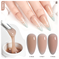 Gel Constructeur Micro-Fibre Deroi Sans HEMA ni TPO Couleur Nude Réparateur d'Ongles Gel UV Fonctionnel pour Extension d'Ongles pour Salon de Manucure