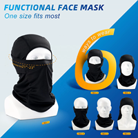 Vente en gros de balaclavas anti-UV en polyester pour hommes et femmes, doublure de casque de vélo et de moto, masque intégral pour le visage