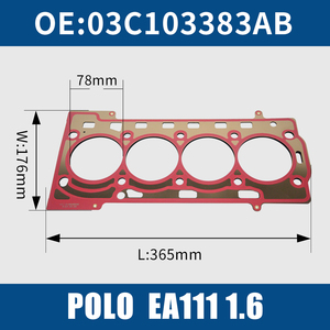 Kit di Riparazione Motore Auto, Set Guarnizioni per Coperchio Testata ad Alta Temperatura 03C103383AB per VW <span class=keywords><strong>Polo</strong></span> <span class=keywords><strong>GOLF</strong></span> EA111 1.6 Audi A1 A3 <span class=keywords><strong>1.4</strong></span> TFSI - Product Image 2