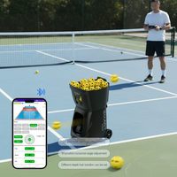 Machine à balles de tennis professionnelle PUSUN PP-SMART PRO avec une portée de 26 m et une vitesse de 20-120 km/h - Conception durable et écologique