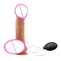 Pénis artificiel en silicone pour femme, pulvérisateur d'eau, insertion et retrait manuels, pulvérisable, comme un jouet pour adultes