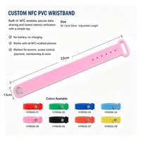 Bracelet médical personnalisé NFC RFID en PVC pour l'identification des patients, les coordonnées d'urgence, les informations d'allergies, les soins hospitaliers avec logo