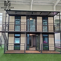 Maison mobile préfabriquée en acier léger de 20 pieds et 40 pieds, 2, 3, 4, 5 chambres, pliable, extensible, mini maison conteneur, villa préfabriquée de luxe