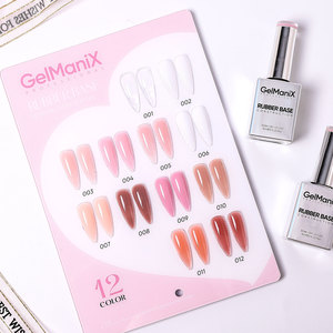 Vernis à ongles en gel rose nude auto-nivelant Hanyi, faible chaleur, sans acide, sans HEMA, <span class=keywords><strong>base</strong></span> en caoutchouc avec lampe LED, ensemble de vernis à ongles en gel - Product Image 1