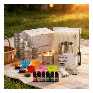 Artisan Scented <b>Candle</b> Packaging Luxury Metal Jar Vanilla Essence Boutique Merchandising Holiday Assortment Collection - Product Image 5